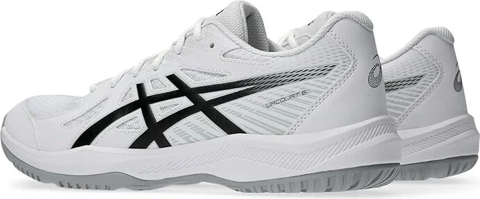 ASICS Men's Upcourt 6 Volleyball Shoe Men's Volleyball Shoes White/Black : 10 D - Medium, Synthetic - Image 5