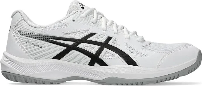 ASICS Men's Upcourt 6 Volleyball Shoe Men's Volleyball Shoes White/Black : 10 D - Medium, Synthetic - Image 7
