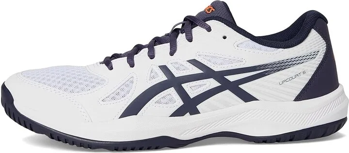 ASICS Men's Upcourt 6 Volleyball Shoe Men's Volleyball Shoes White/Indigo Fog : 11.5 D - Medium, Synthetic - Image 6