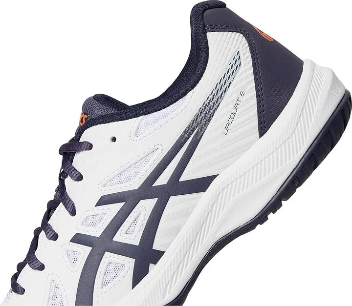 ASICS Men's Upcourt 6 Volleyball Shoe Men's Volleyball Shoes White/Indigo Fog : 11.5 D - Medium, Synthetic - Image 7