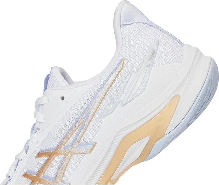 ASICS Netburner Ballistic FF 4 Women's Shoes White/Champagne : 11 B - Medium, Synthetic - Image 7