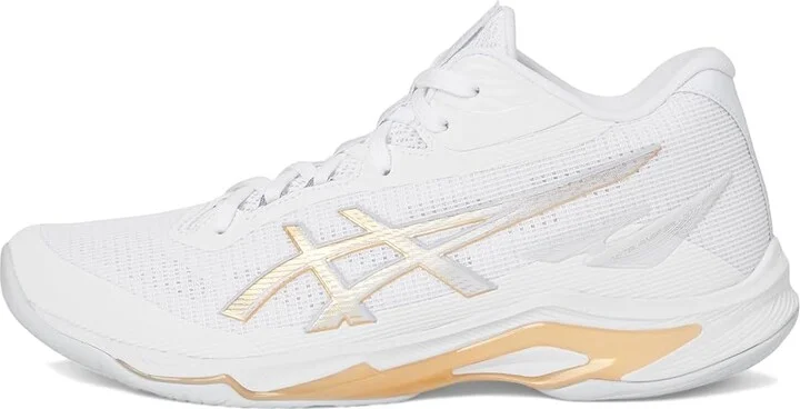 ASICS Netburner Ballistic FF MT 4 Women's Shoes White/Champagne : 8 B - Medium, Synthetic/Textile - Image 6