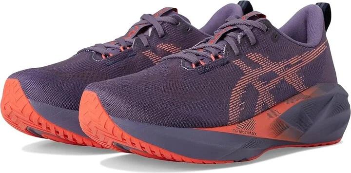 ASICS Novablast 5 Men's Running Shoes Greyish Purple/Coral Reef : 13 D - Medium, Synthetic
