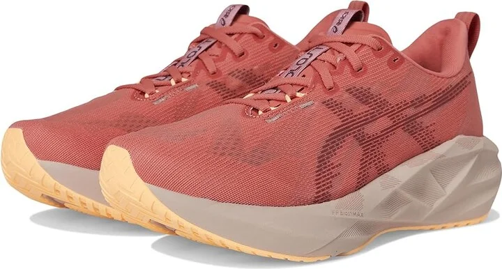 ASICS Novablast 5 Women's Running Shoes Dark Pink Clay/Rubble Red : 7 B - Medium, Synthetic