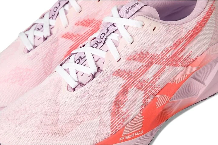 ASICS Novablast 5 Women's Running Shoes White/Coral Reef : 8.5 B - Medium, Synthetic - Image 7