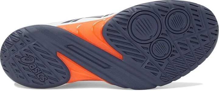 ASICS Powerbreak FF Men's Volleyball Shoes White/Nova Orange : 13 D - Medium, Textile - Image 3