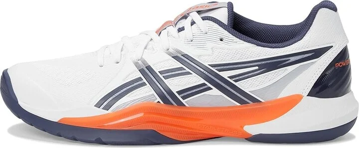 ASICS Powerbreak FF Men's Volleyball Shoes White/Nova Orange : 13 D - Medium, Textile - Image 6