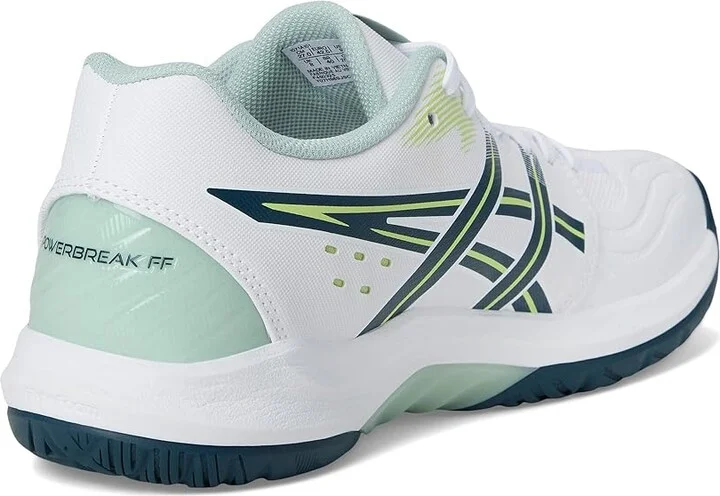 ASICS Powerbreak FF Men's Volleyball Shoes White/Tranquil Teal : 11 D - Medium, Textile - Image 4