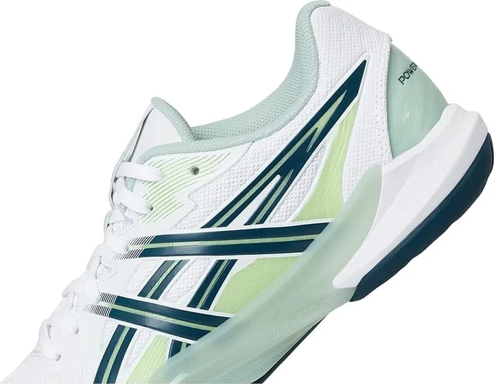 ASICS Powerbreak FF Men's Volleyball Shoes White/Tranquil Teal : 11 D - Medium, Textile - Image 7