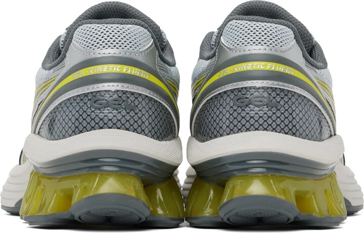 ASICS Silver & Yellow GEL-KINETIC FLUENT Sneakers - Image 2