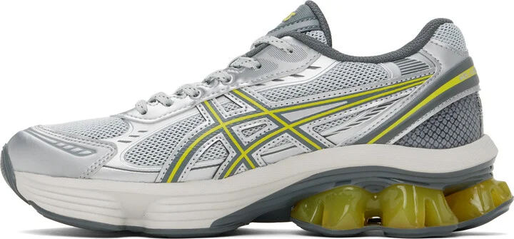ASICS Silver & Yellow GEL-KINETIC FLUENT Sneakers - Image 3