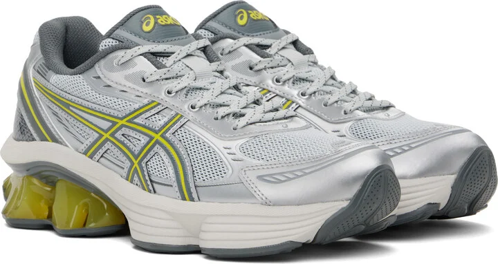 ASICS Silver & Yellow GEL-KINETIC FLUENT Sneakers - Image 4