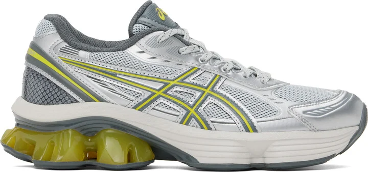 ASICS Silver & Yellow GEL-KINETIC FLUENT Sneakers