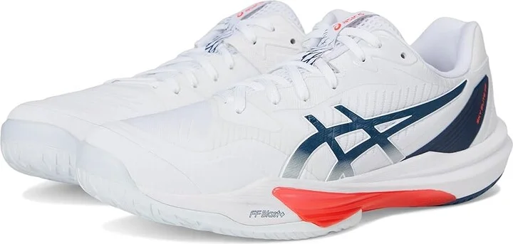 ASICS Sky Elite FF 3 Men's Volleyball Shoes White/Mako Blue : 15 D - Medium, Synthetic