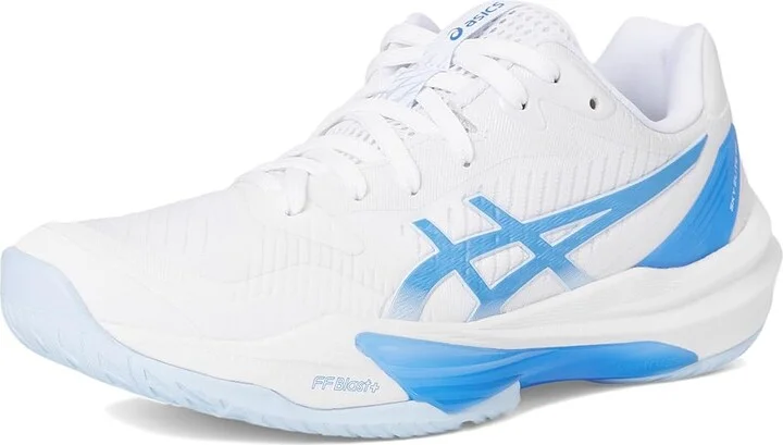 ASICS Sky Elite FF 3 Women's Volleyball Shoes White/Blue Coast : 12 B - Medium, Synthetic - Image 5