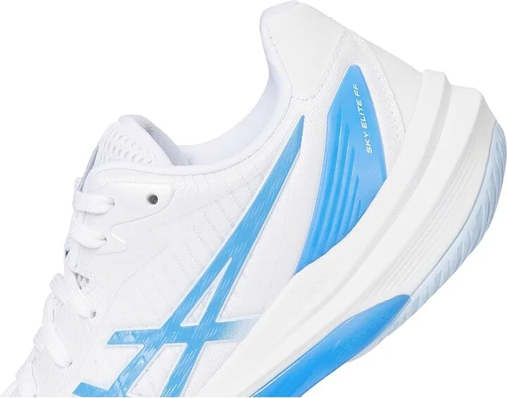 ASICS Sky Elite FF 3 Women's Volleyball Shoes White/Blue Coast : 12 B - Medium, Synthetic - Image 7