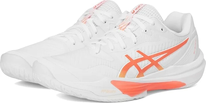 ASICS Sky Elite FF 3 Women's Volleyball Shoes White/Vivid Coral : 10 B - Medium, Synthetic