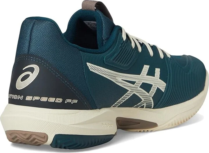 ASICS Solution Speed FF 3 Clay Tennis Shoes Men's Shoes Saxon Green/Birch : 8 D - Medium, Synthetic - Image 4