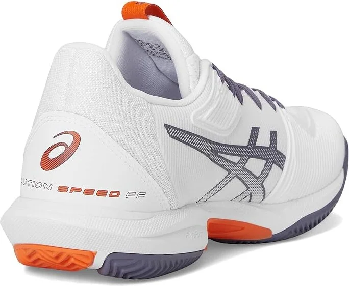 ASICS Solution Speed FF 3 Clay Tennis Shoes Men's Shoes White/Greyish Purple : 15 D - Medium, Synthetic - Image 4