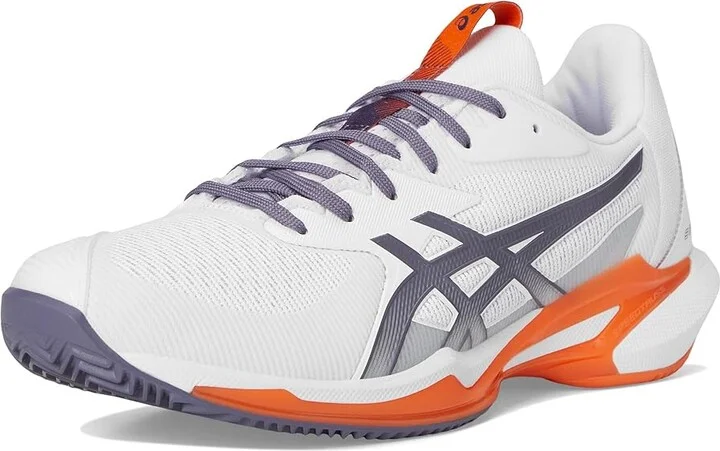 ASICS Solution Speed FF 3 Clay Tennis Shoes Men's Shoes White/Greyish Purple : 15 D - Medium, Synthetic - Image 5