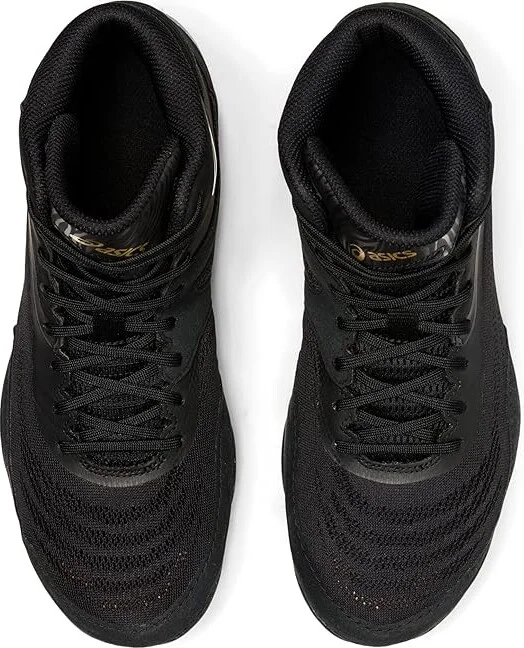 ASICS Split Elite Wrestling Shoe Men's Shoes Black/Pure Gold : 9 D - Medium, Textile/Synthetic - Image 2