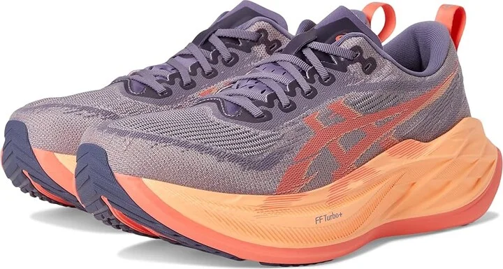 ASICS Superblast 2 Running Shoes Greyish Purple/Coral Reef : Men's 4.5 - Women's 6 Medium, Synthetic