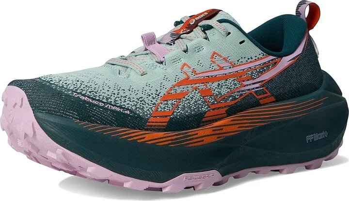 ASICS Trabuco Max 4 Women's Running Shoes Cold Moss/Nova Orange : 10 B - Medium, Synthetic - Image 5