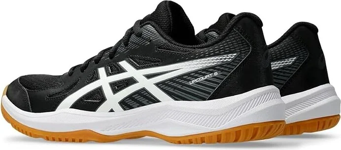 ASICS Upcourt 6 Women's Volleyball Shoes Black/White : 8.5 B - Medium, Synthetic - Image 5