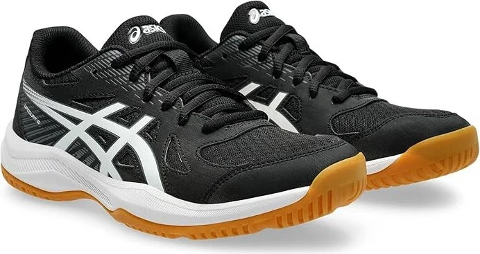 ASICS Upcourt 6 Women's Volleyball Shoes Black/White : 8.5 B - Medium, Synthetic
