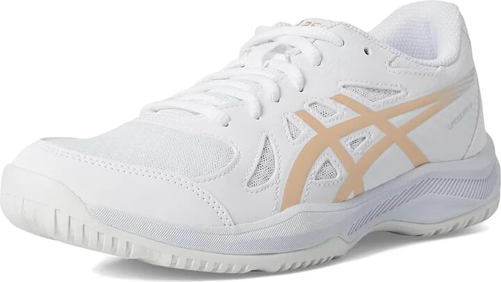 ASICS Upcourt 6 Women's Volleyball Shoes White/Champagne : 12 B - Medium, Synthetic - Image 5