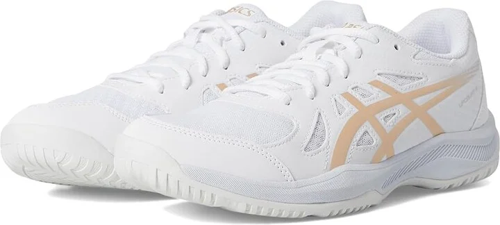 ASICS Upcourt 6 Women's Volleyball Shoes White/Champagne : 12 B - Medium, Synthetic