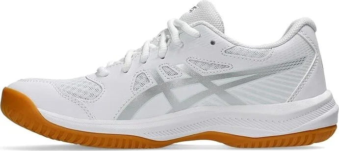ASICS Upcourt 6 Women's Volleyball Shoes White/Pure Silver : 11 B - Medium, Synthetic - Image 6