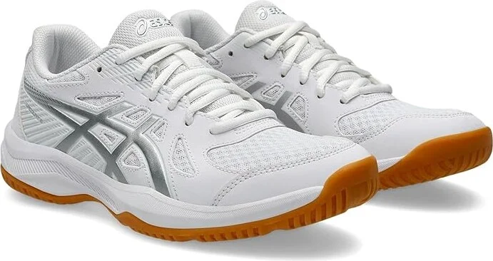 ASICS Upcourt 6 Women's Volleyball Shoes White/Pure Silver : 11 B - Medium, Synthetic