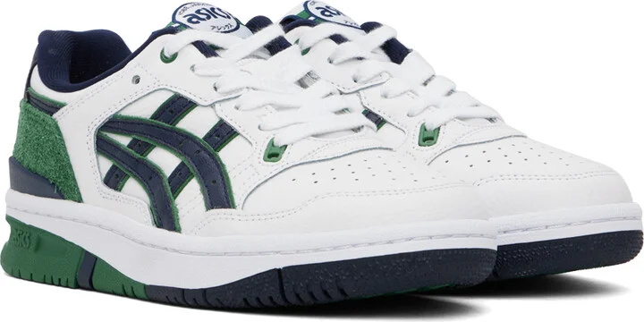 ASICS White & Green EX89 Sneakers - Image 4