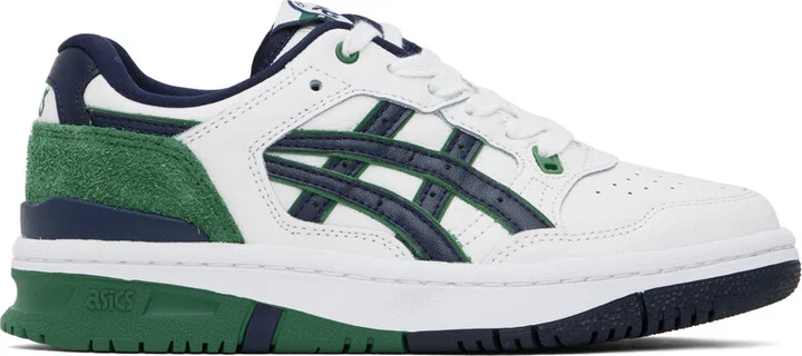 ASICS White & Green EX89 Sneakers