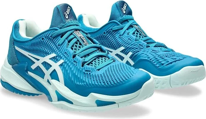 ASICS Women's Court FF 3 Women's Shoes Teal Blue/White : 5 B - Medium, Textile/Synthetic