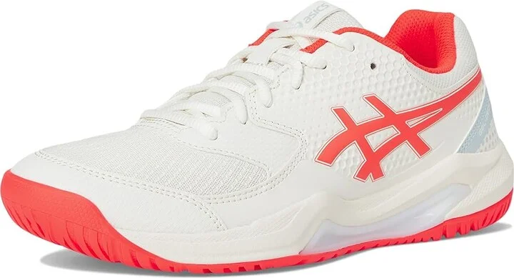 ASICS Women's GEL-Dedicate 8 Pickleball Women's Shoes Cream/Flash Red : 11.5 B - Medium, Synthetic - Image 5