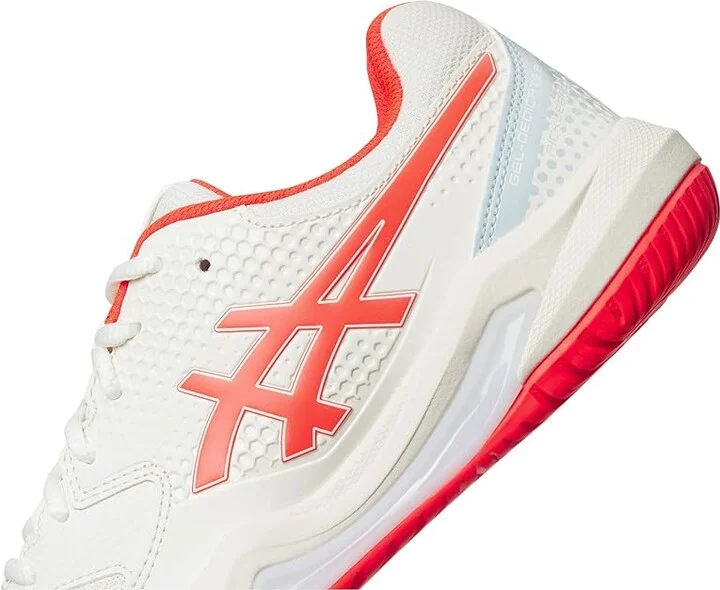 ASICS Women's GEL-Dedicate 8 Pickleball Women's Shoes Cream/Flash Red : 11.5 B - Medium, Synthetic - Image 7