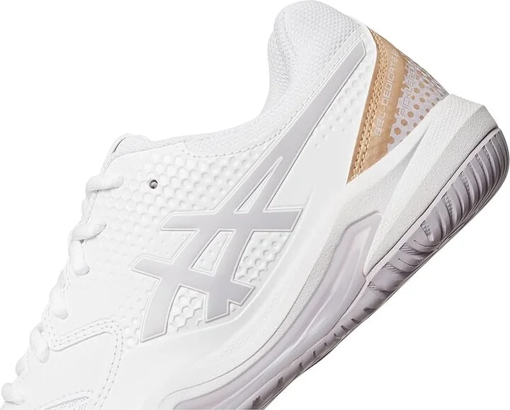 ASICS Women's GEL-Dedicate 8 Pickleball Women's Shoes White/Dusk Violet : 12 B - Medium, Synthetic - Image 7