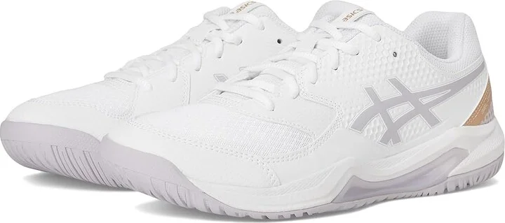 ASICS Women's GEL-Dedicate 8 Pickleball Women's Shoes White/Dusk Violet : 12 B - Medium, Synthetic