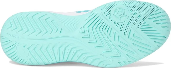 ASICS Women's GEL-Dedicate 8 Pickleball Women's Shoes White/Energy Aqua : 9 B - Medium, Synthetic - Image 3
