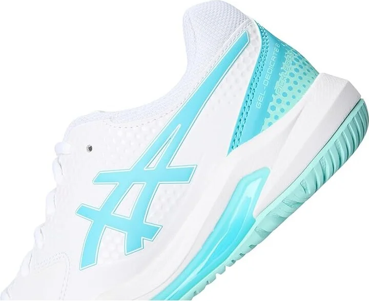 ASICS Women's GEL-Dedicate 8 Pickleball Women's Shoes White/Energy Aqua : 9 B - Medium, Synthetic - Image 7