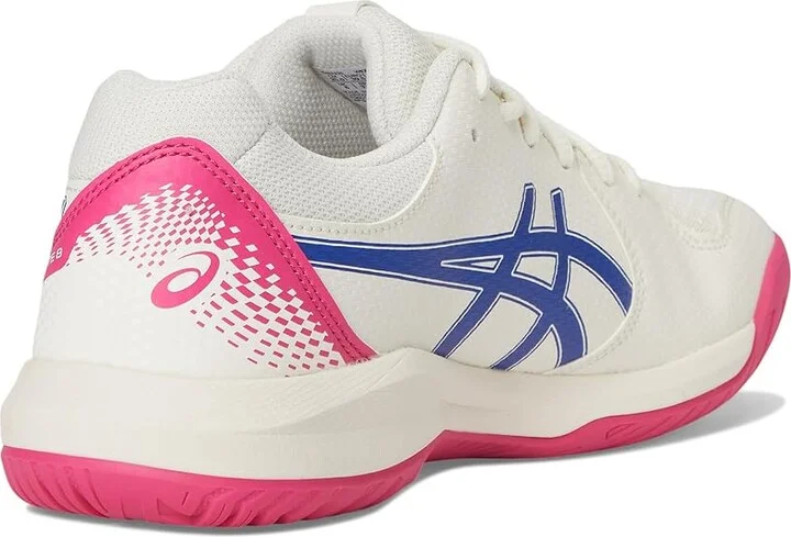 ASICS Women's GEL-Dedicate 8 Tennis Shoe Women's Shoes Cream/Dark Cobalt : 7.5 B - Medium, Synthetic - Image 4
