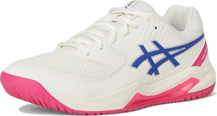ASICS Women's GEL-Dedicate 8 Tennis Shoe Women's Shoes Cream/Dark Cobalt : 7.5 B - Medium, Synthetic - Image 5