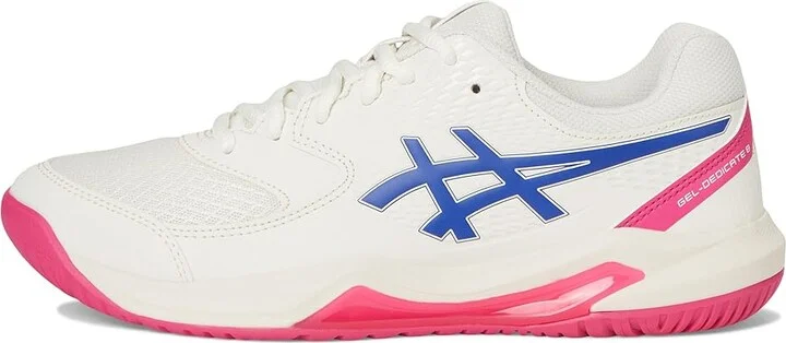 ASICS Women's GEL-Dedicate 8 Tennis Shoe Women's Shoes Cream/Dark Cobalt : 7.5 B - Medium, Synthetic - Image 6