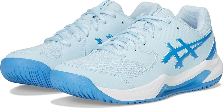 ASICS Women's GEL-Dedicate 8 Tennis Shoe Women's Shoes Light Blue/Blue Coast : 6.5 B - Medium, Synthetic