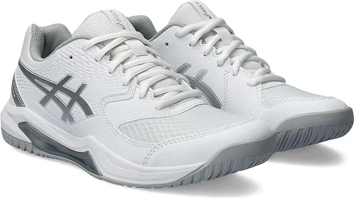 ASICS Women's GEL-Dedicate 8 Tennis Shoe Women's Shoes White/Pure Silver : 8 B - Medium, Synthetic
