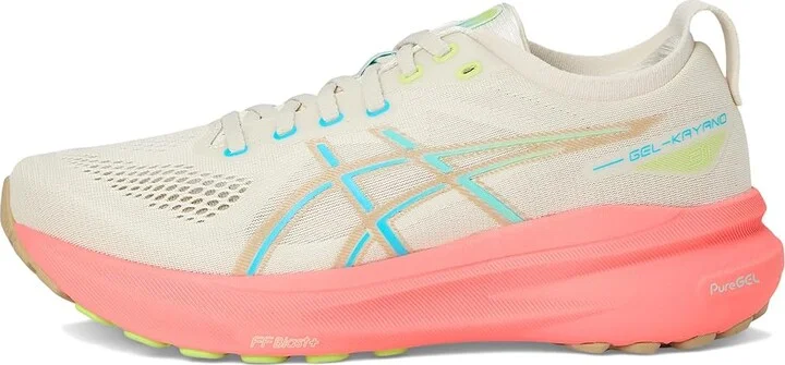 ASICS Women's GEL-Kayano 31 Women's Running Shoes Birch/Energy Aqua : 9.5 B - Medium, Synthetic - Image 6