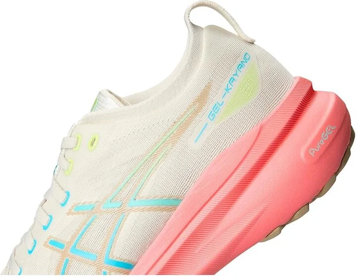 ASICS Women's GEL-Kayano 31 Women's Running Shoes Birch/Energy Aqua : 9.5 B - Medium, Synthetic - Image 7