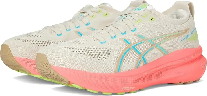 ASICS Women's GEL-Kayano 31 Women's Running Shoes Birch/Energy Aqua : 9.5 B - Medium, Synthetic